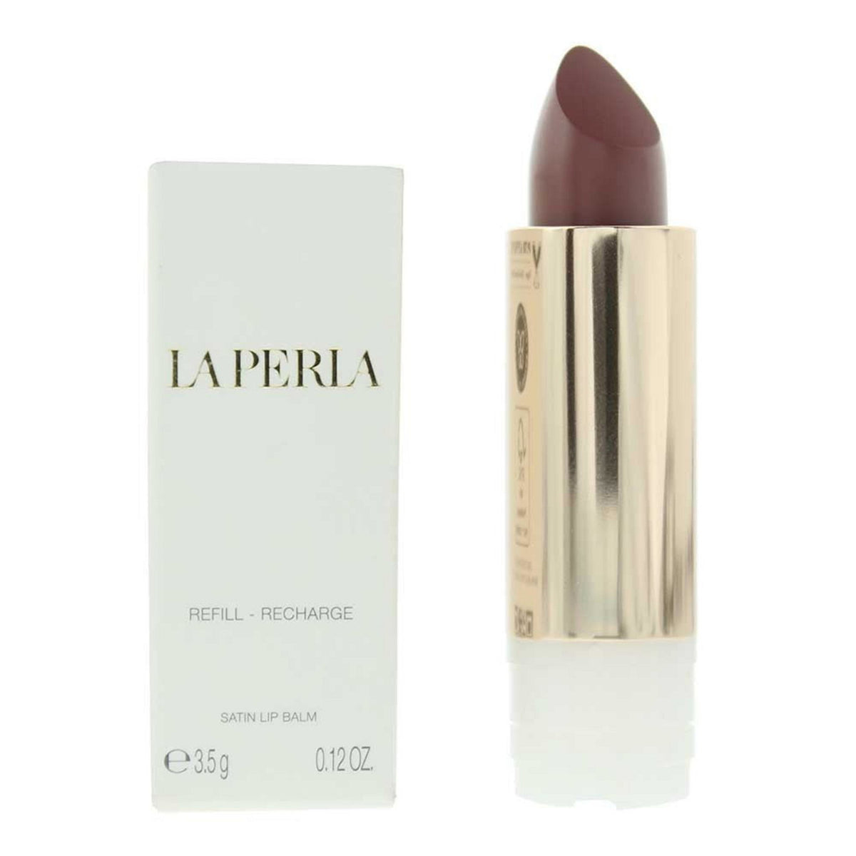 La Perla, Satin Lip Balm, Cream Lipstick, 204, Almond, Refill, 3.5 g