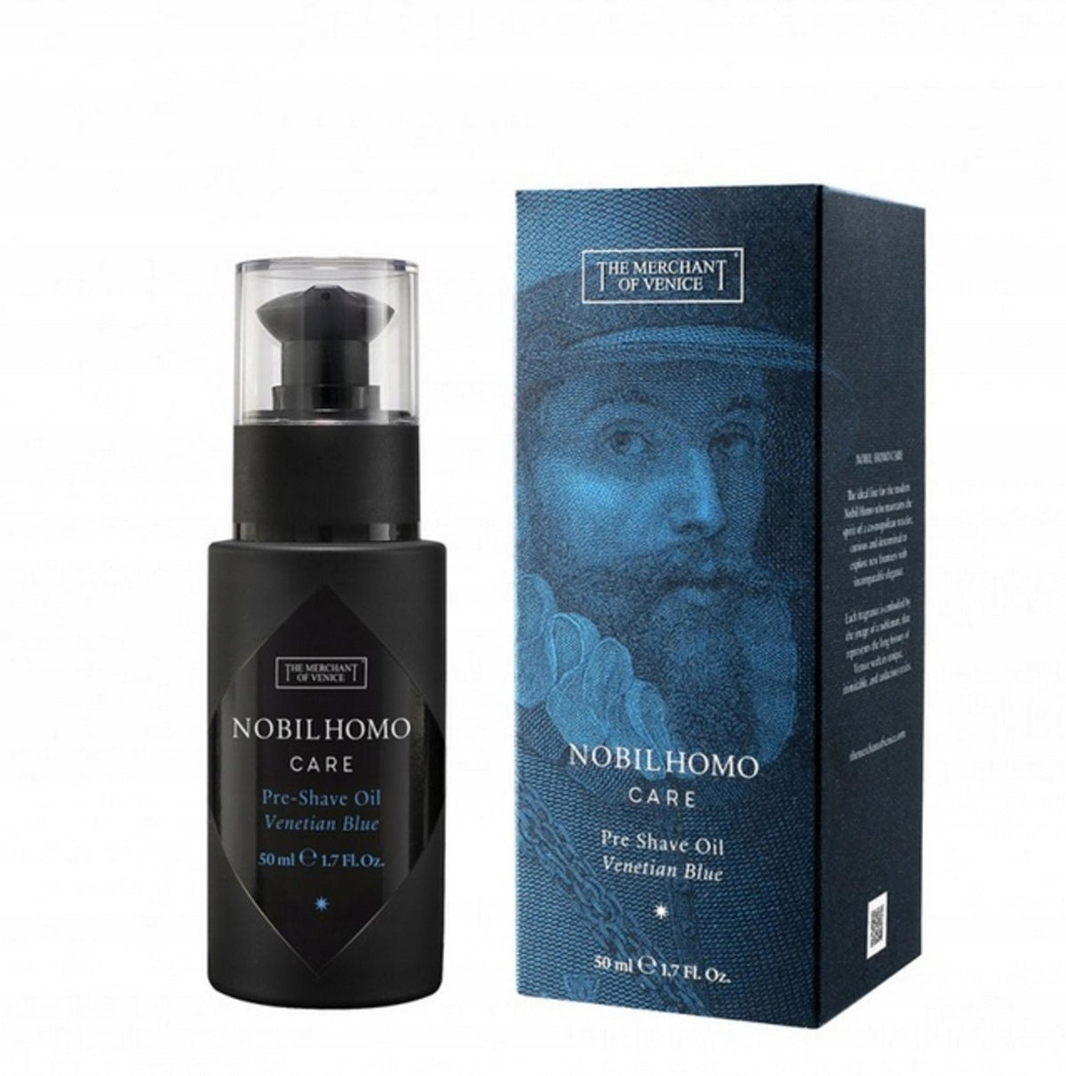 The Merchant Of Venice, Venetian Blue, Olive Oil, Hydrating & Softening, Pre-Shaving Oil, 50 ml