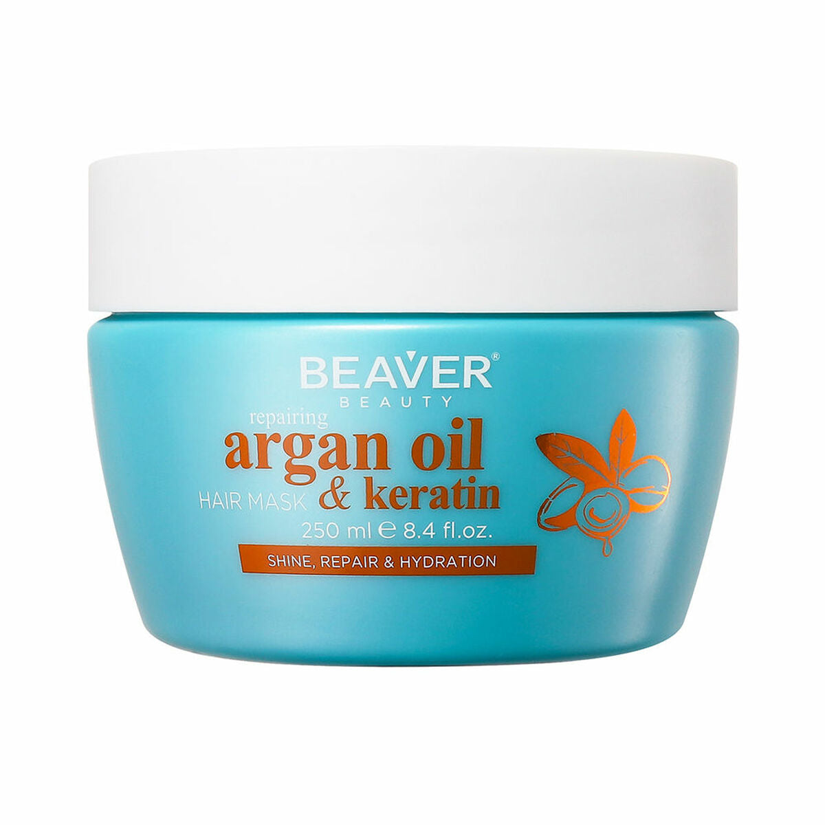 Restorative Hair Mask Beaver ARGAN OIL & KERATIN 250 ml hårmaske emballage