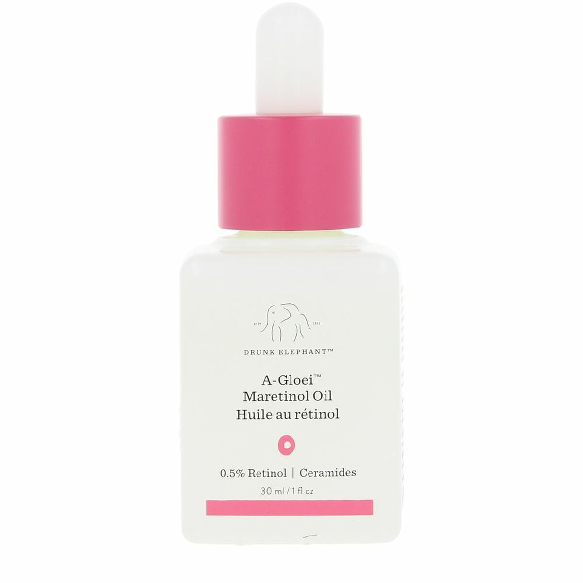 Ansigtsolie Drunk Elephant A-GLOEI MARETINOL 30 ml produktemballage