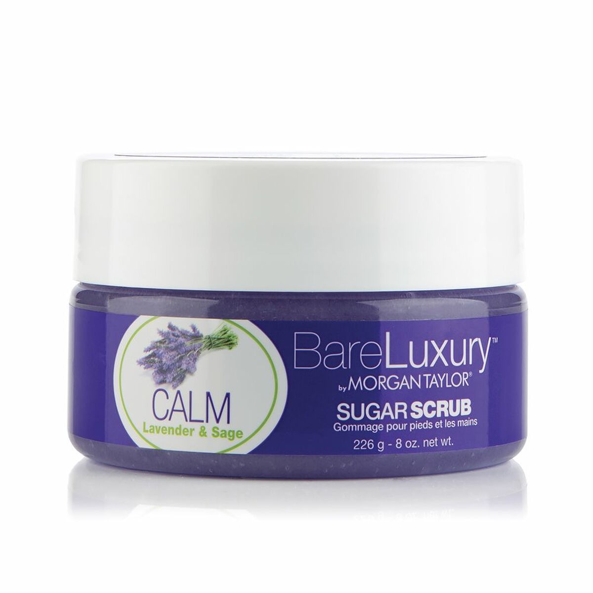 Foot Exfoliator Morgan Taylor Calm 226g Sage Lavender produktemballage