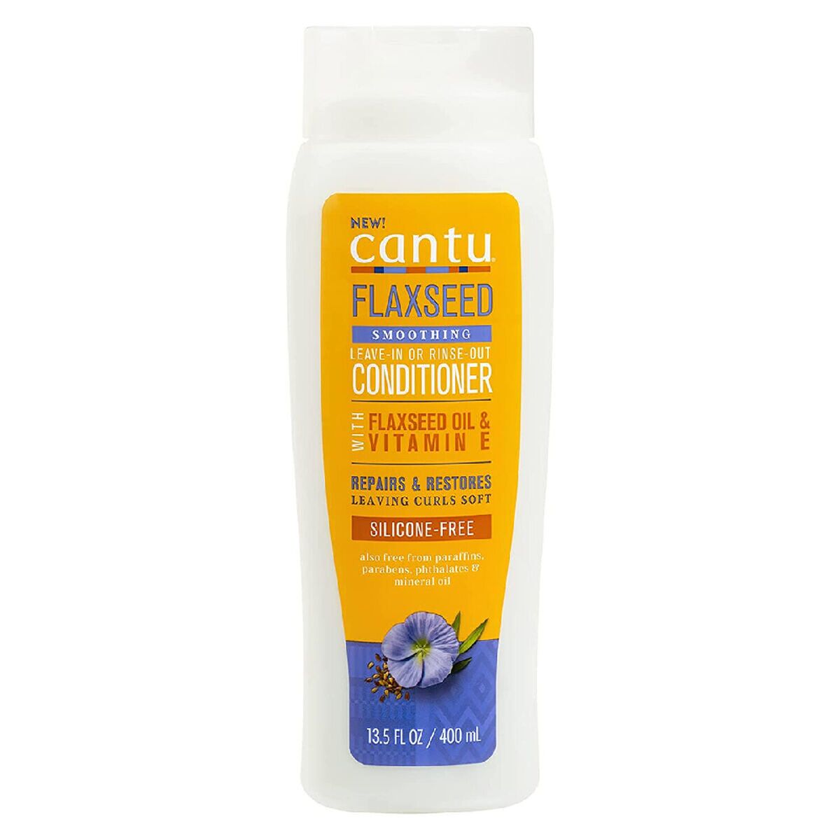 Non-Clarifying Conditioner Cantu 400 ml Linfrø balsam flaske