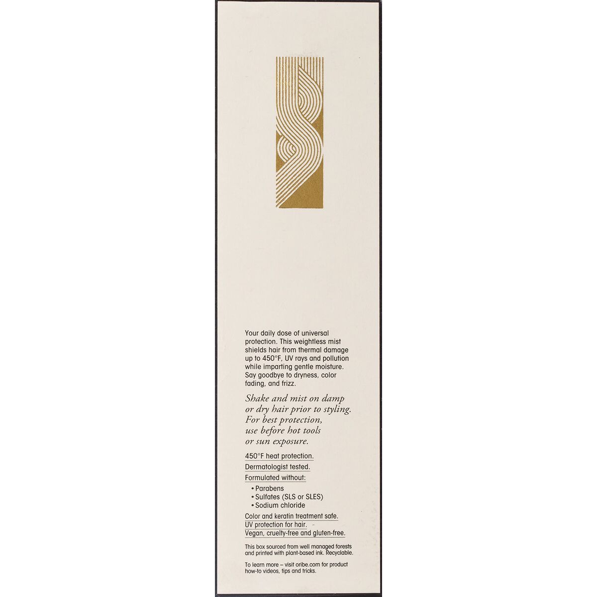 Heat Protectant Oribe Invisible Defense 175ml til kvinder produktemballage