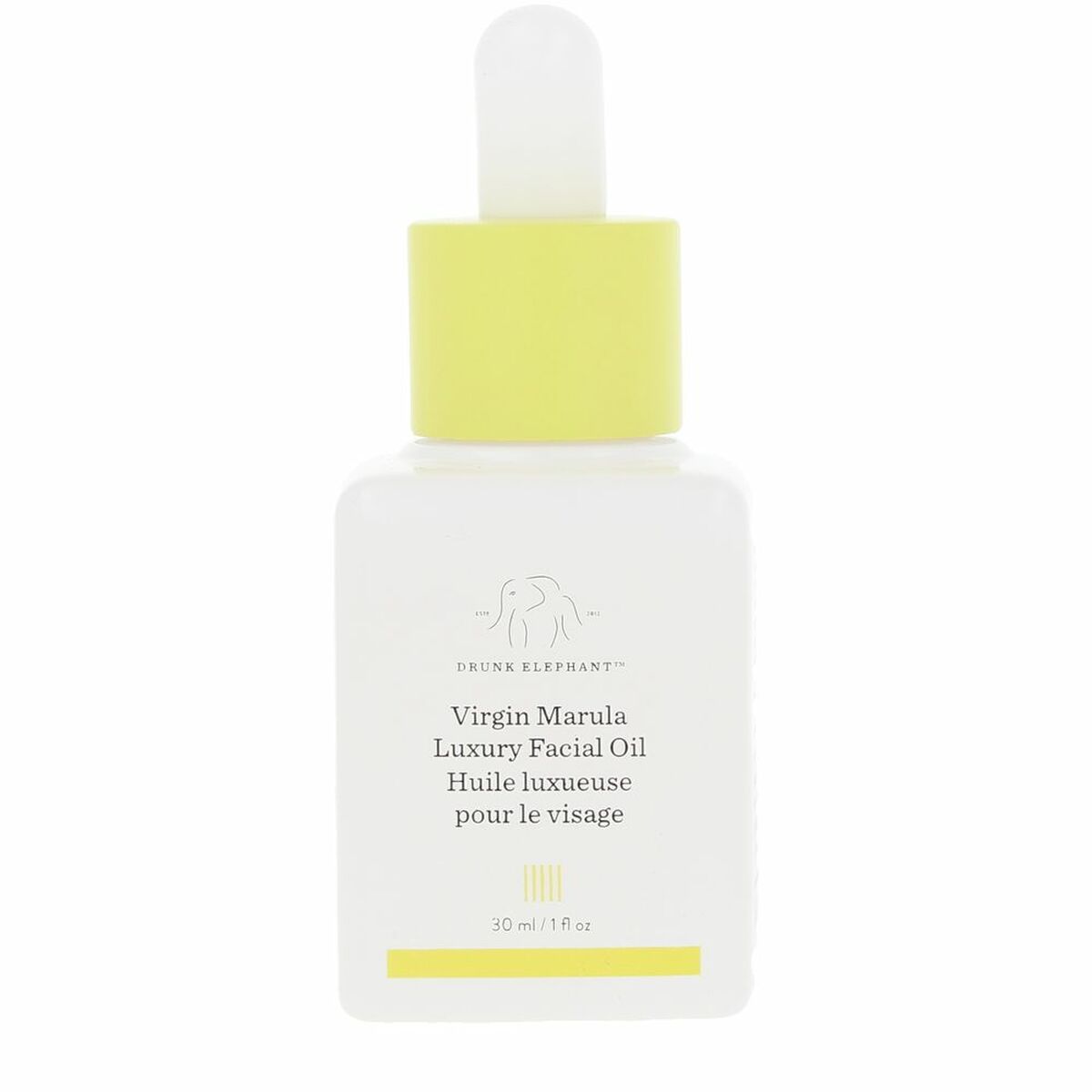 Ansigtsolie Drunk Elephant VIRGIN MARULA LUXURY 30 ml produktemballage