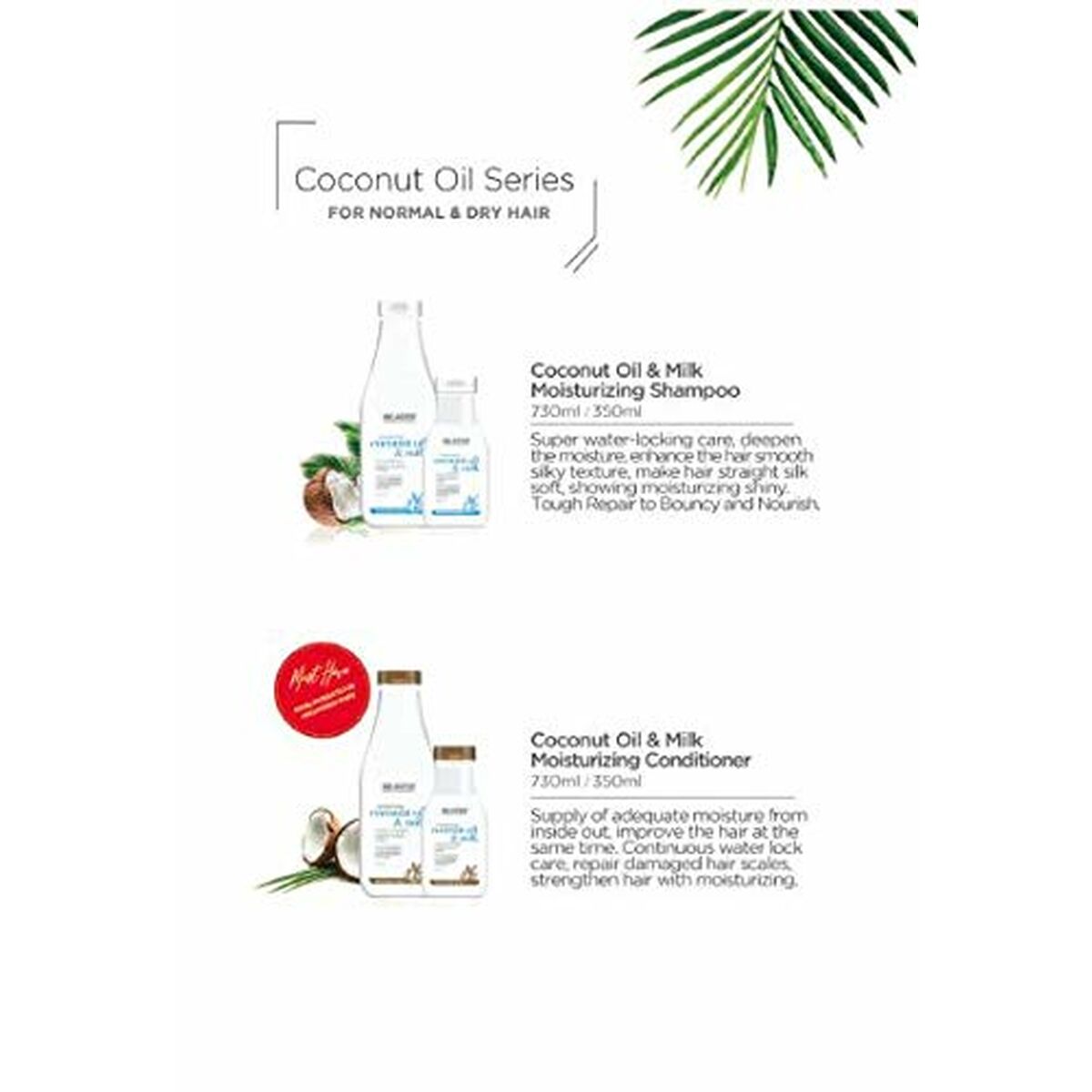 Fugtgivende shampoo Beaver KOKOSOLIE & QUINOA 350 ml shampooflaske