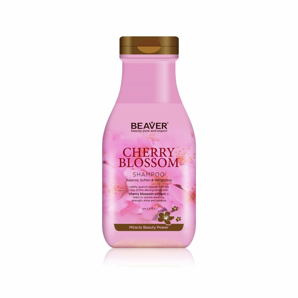 Shampoo Beaver CHERRY BLOSSOM 350 ml shampooflaske