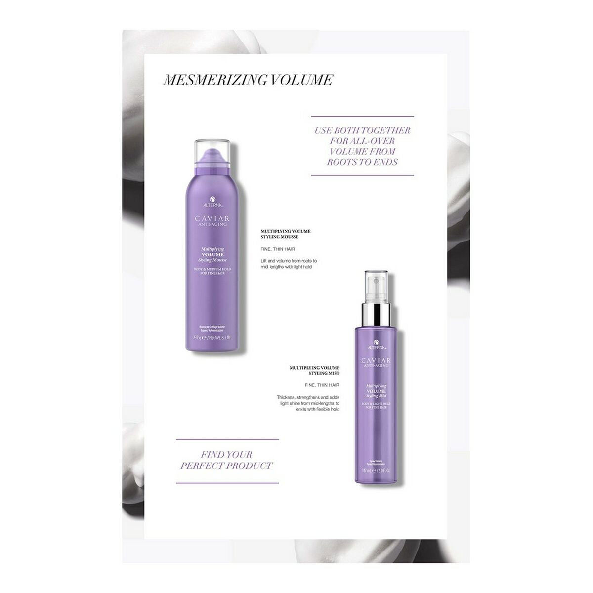 Styling Mousse Alterna Caviar Multiplying Volume 232 g produktemballage