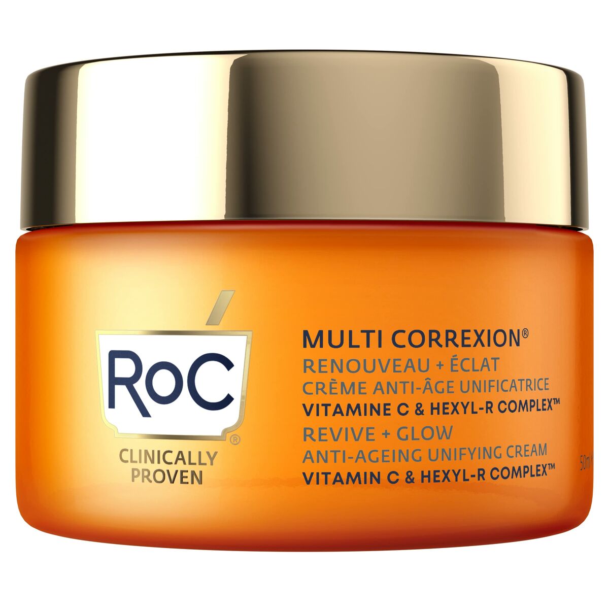 Anti-Ageing Cream Roc Revive Glow 50 ml til kvinder hudplejeemballage