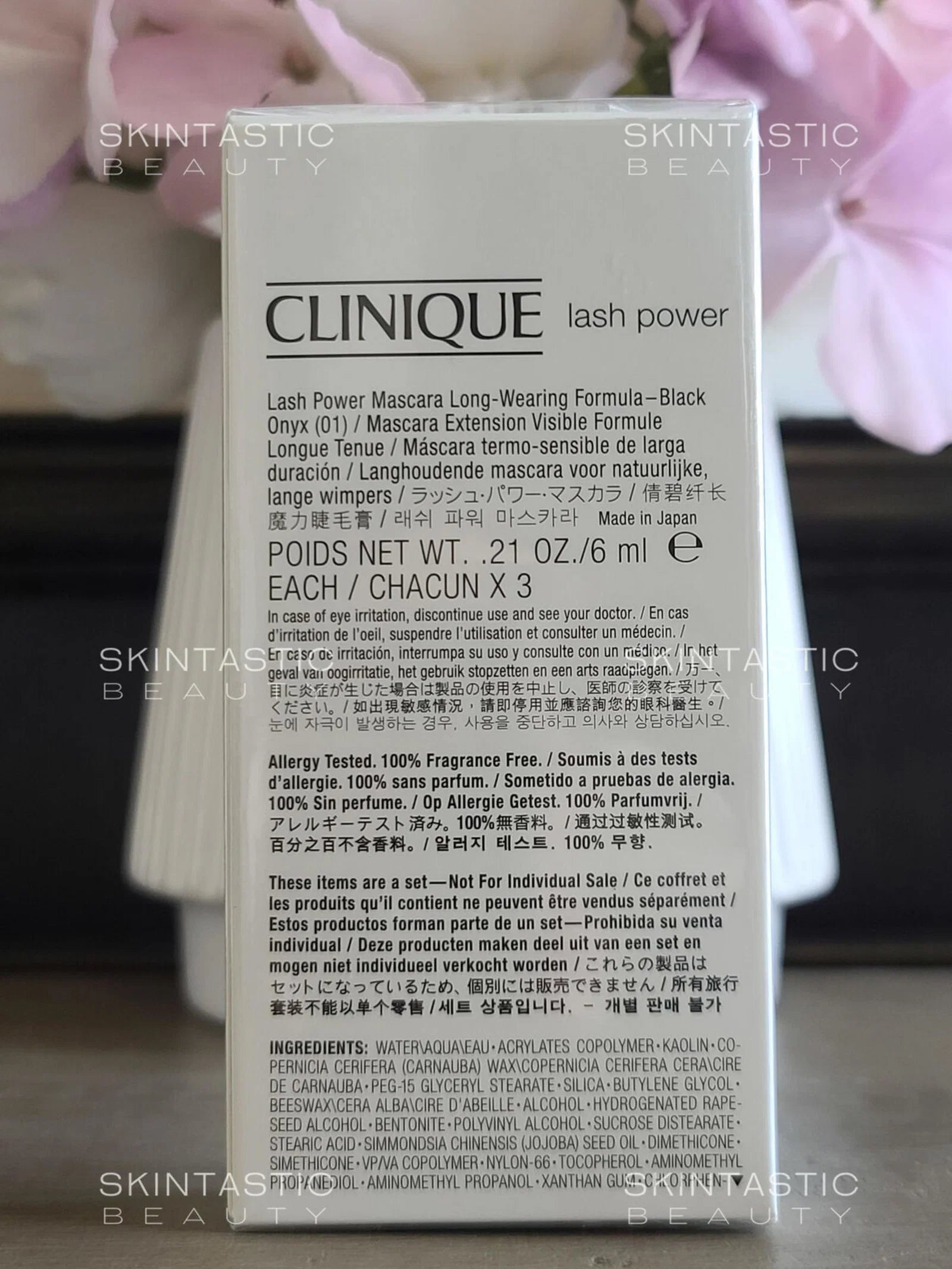 Set Trio, Clinique, Lash Power Extension, Lengthening, Mascara, 01, Black Onyx, 3 pcs, 6 ml