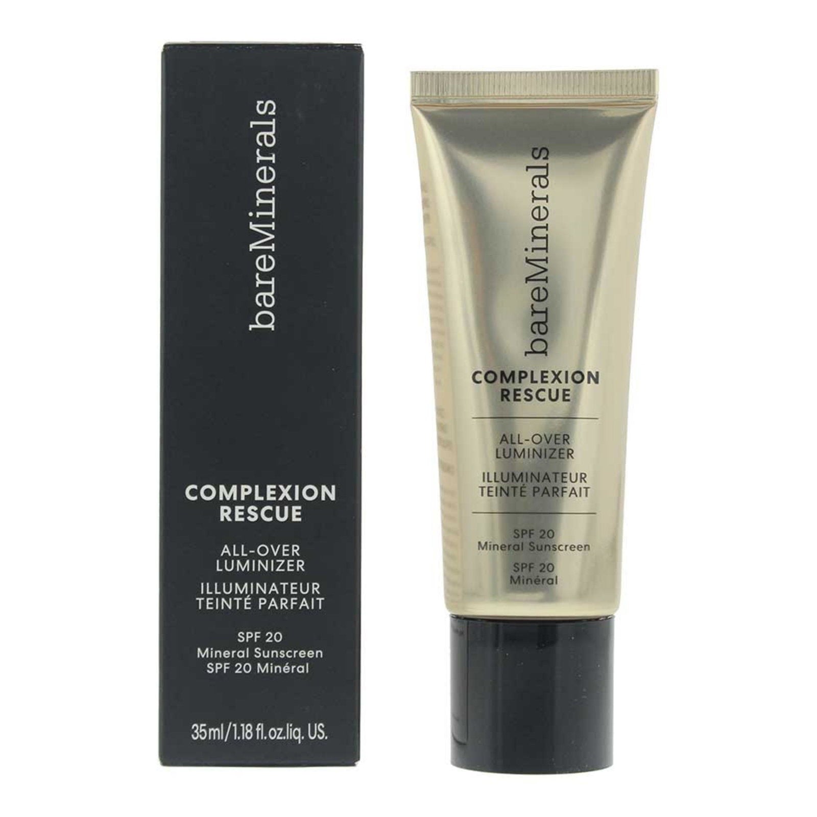 BareMinerals, Complexion Rescue, Illuminating, Liquid Highlighter, Pink Pearl, 20 SPF, For Face, 35 ml