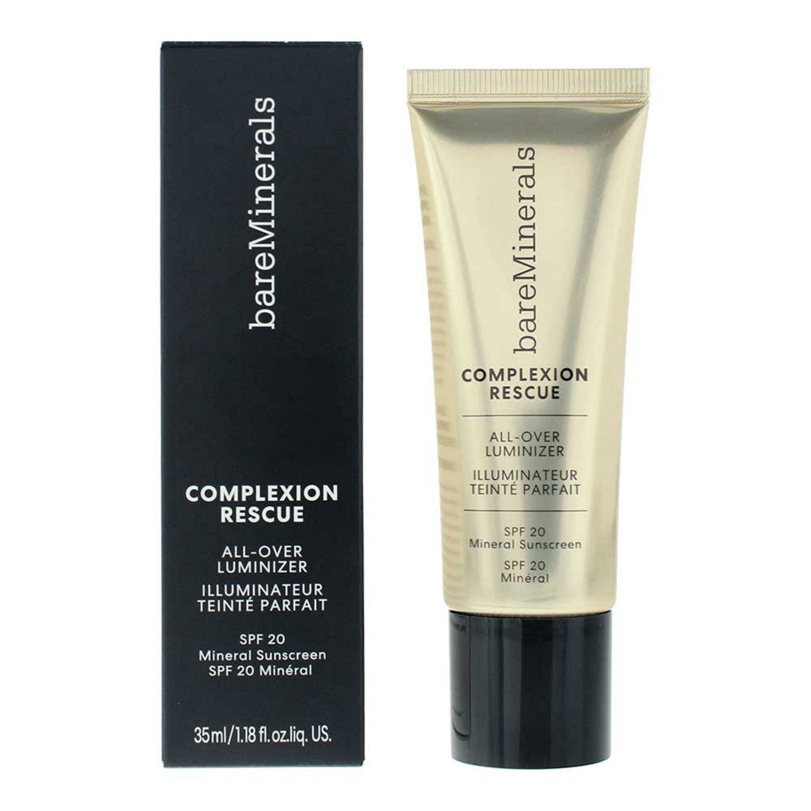 BareMinerals, Complexion Rescue, Illuminating, Liquid Highlighter, Champagne Shimmer, SPF20, Face, 35 ml