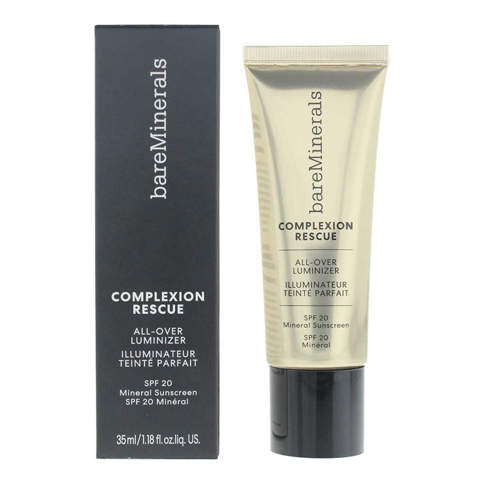 BareMinerals, Complexion Rescue, Illuminating, Liquid Highlighter, Golden Peach, SPF 20, For Face, 35 ml