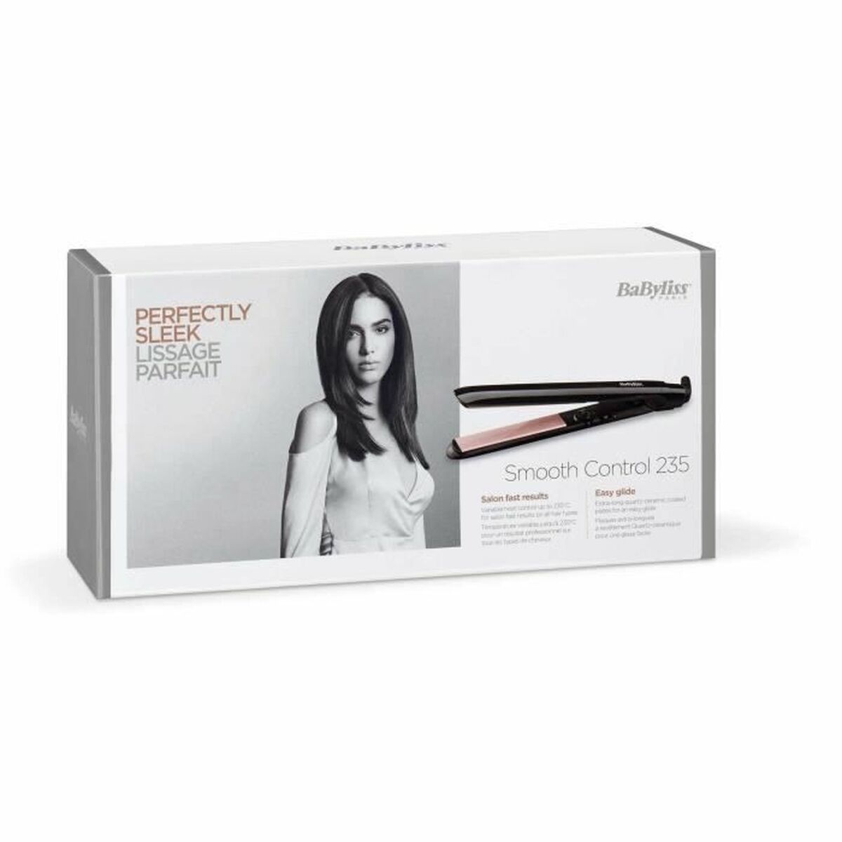 Glattejern Babyliss Smooth Control 235 Sort produktemballage