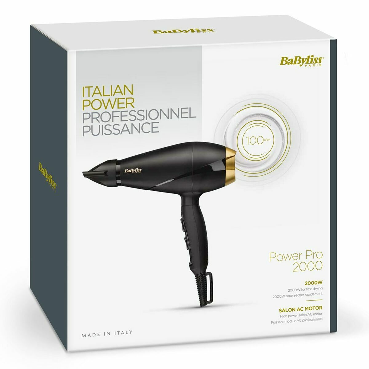 Hårtørrer Babyliss 6704E 2000 W Sort produktemballage