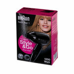 Hårtørrer Braun HD130 Sort 1200 W produktemballage
