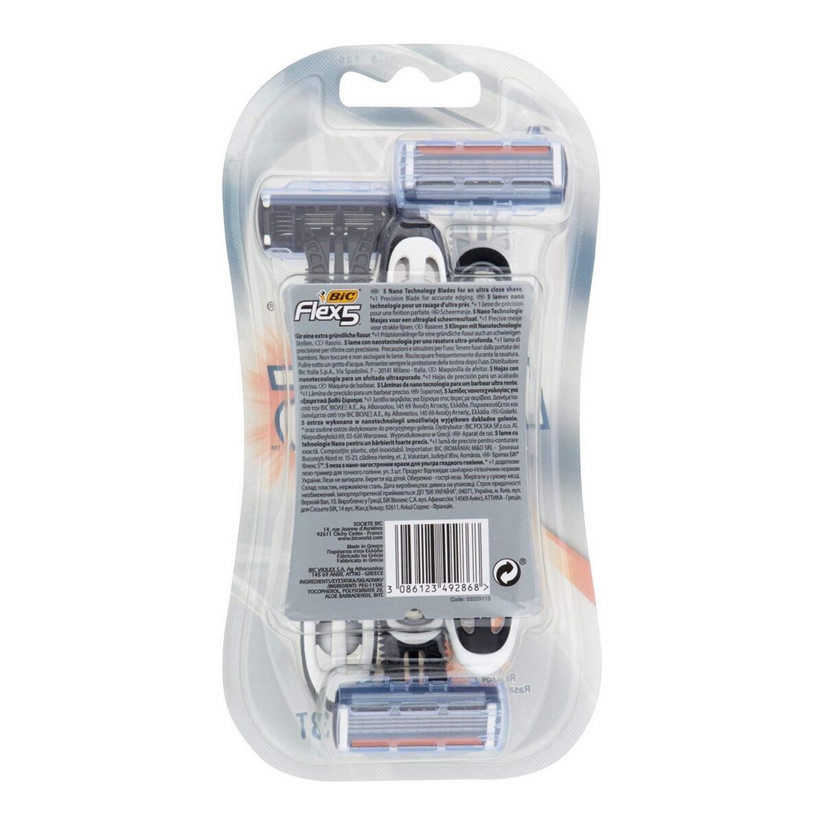 Manuel barbermaskine Bic (3 enheder) (3 uds) produktemballage