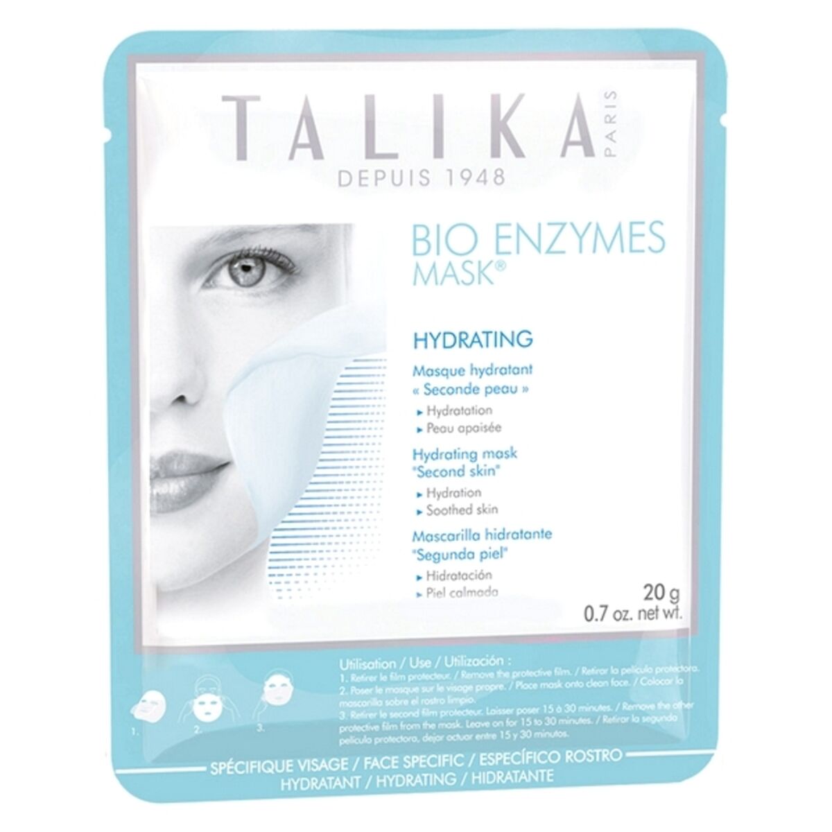 Ansigtsmaske Talika 10045_1 20 g til kvinder maske emballage
