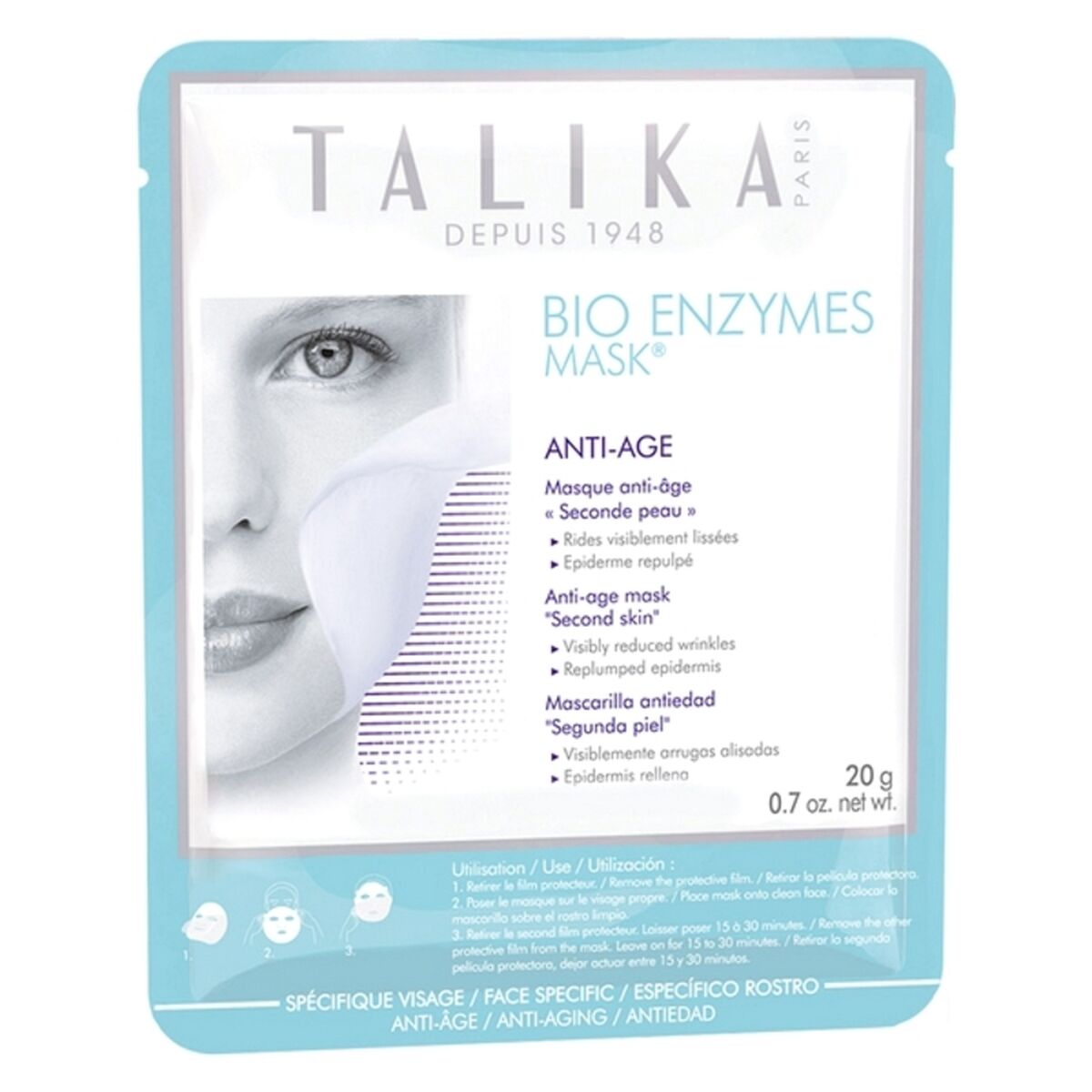 Ansigtsmaske Talika Bio Enzymes Anti-ageing 20 g til kvinder maske emballage