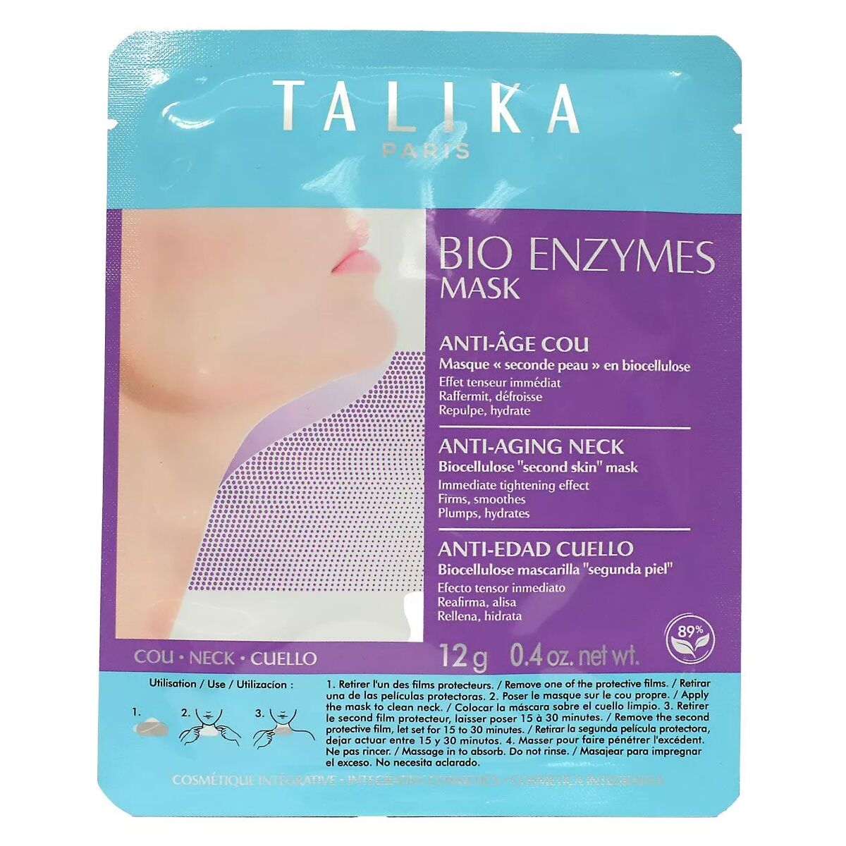 Mask Talika BIO ENZYMES 12 g Anti-ageing Neck for Women maske emballage