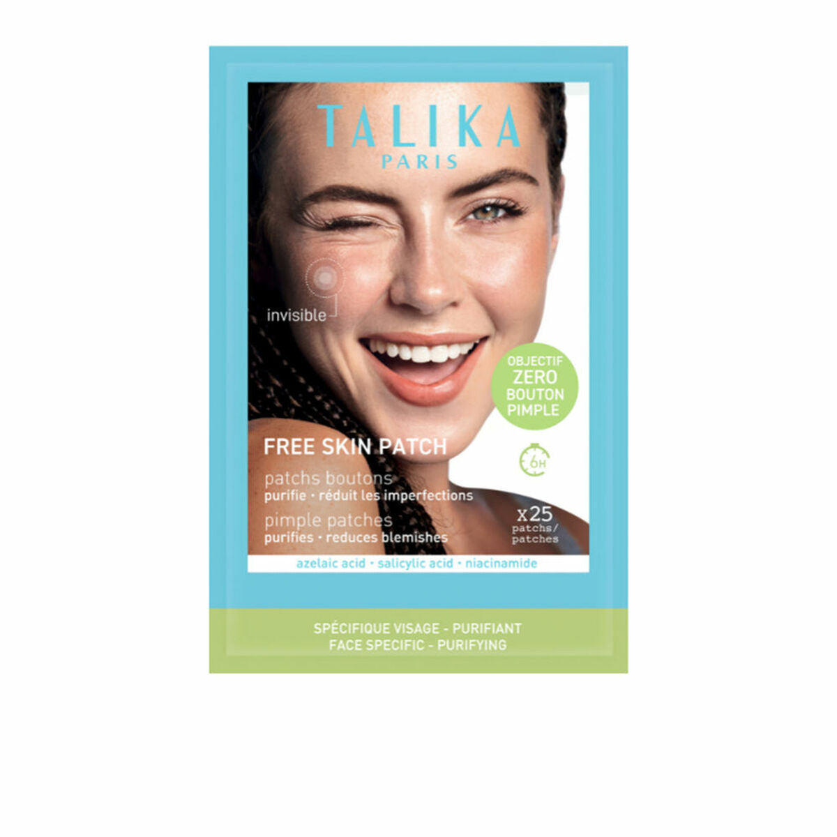 Ansigtsplastre Talika Free Skin Anti hudorme 25 Enheder produktemballage