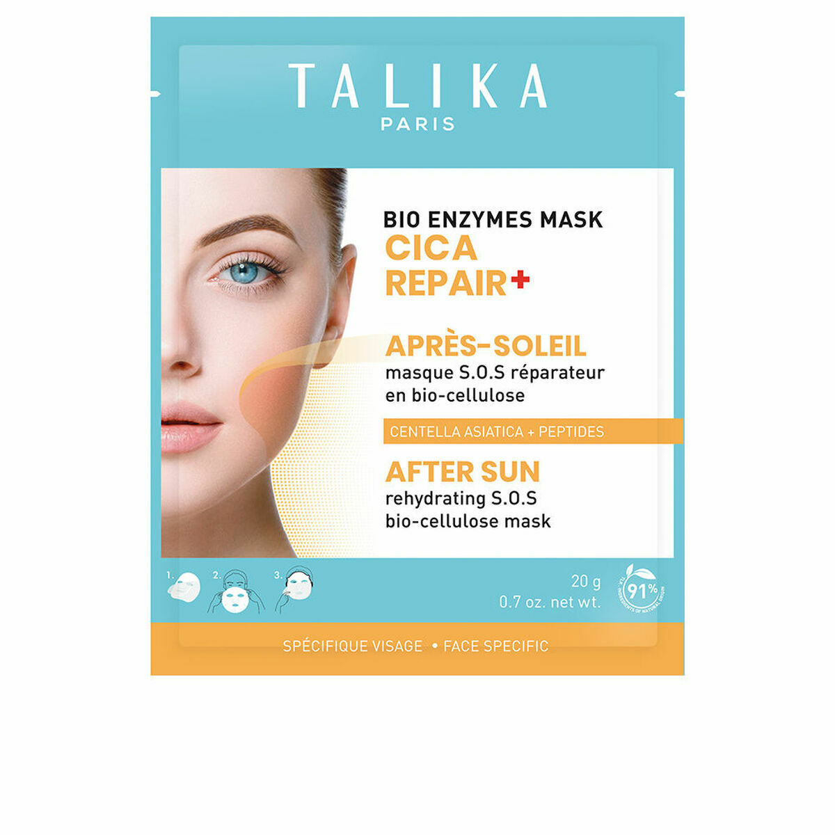 Ansigtsmaske Talika BIO ENZYMES 20 g til kvinder maske emballage