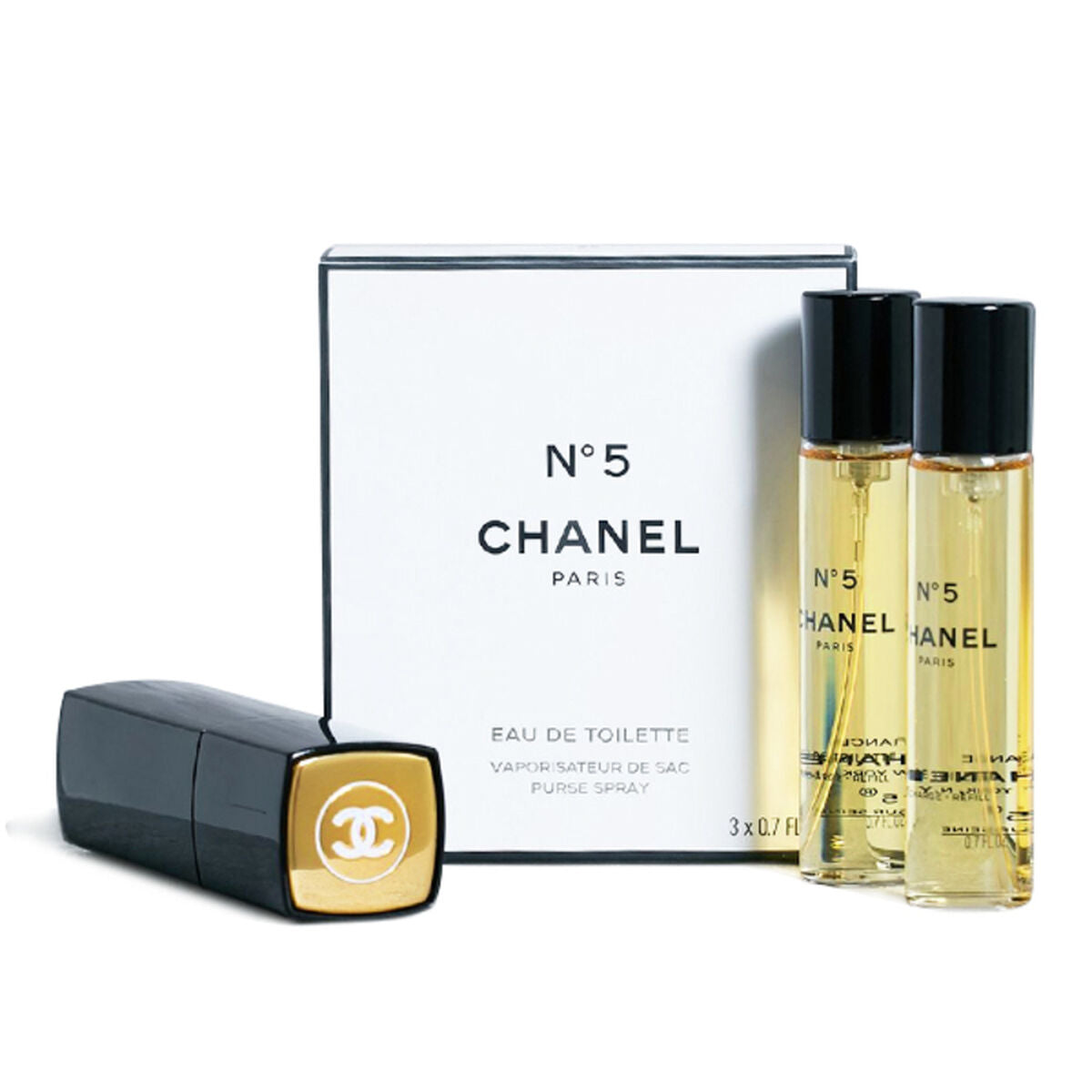 Dameparfumesæt nr. 5 Chanel (3 stk) til dameproduktemballage