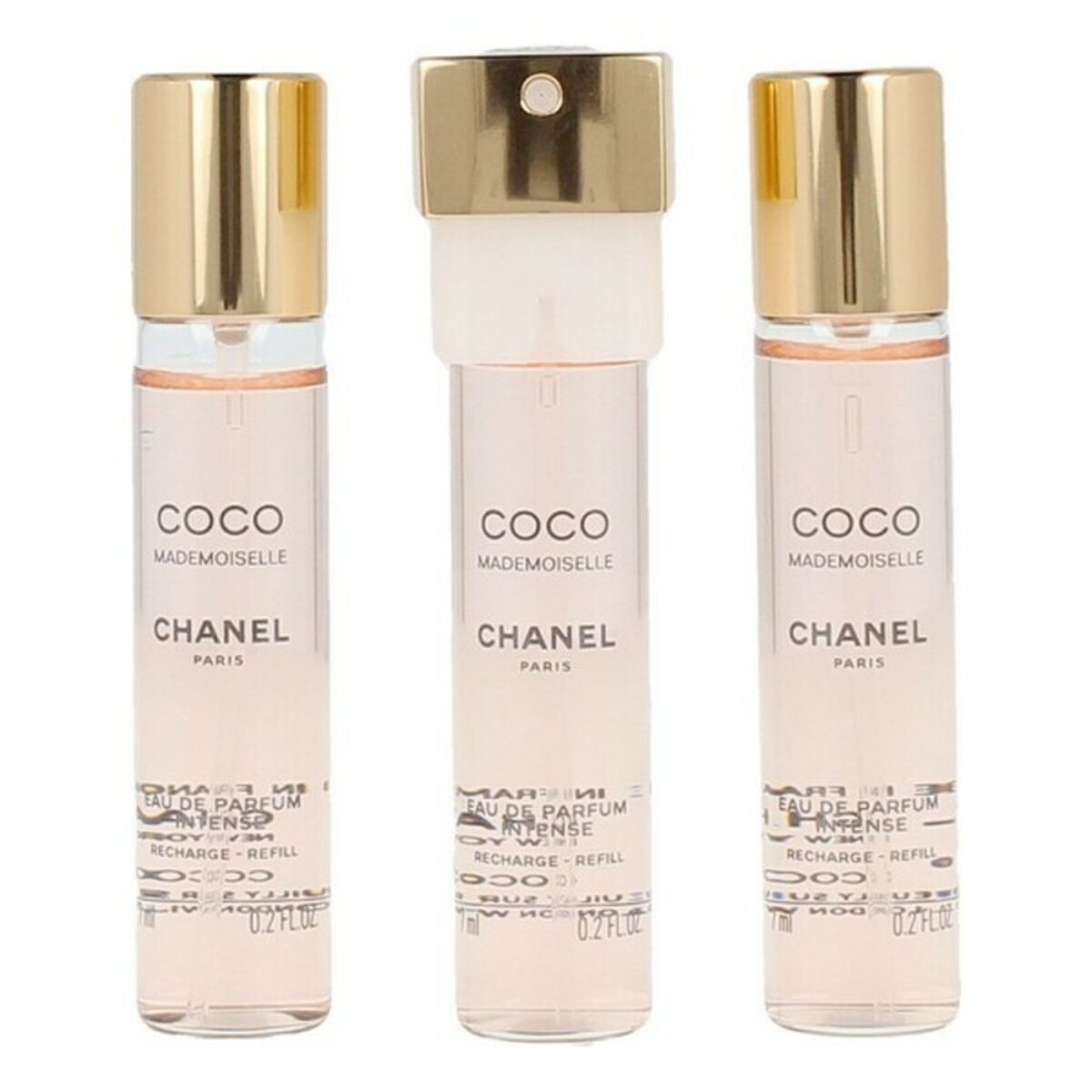 Unisex parfume Coco Mademoiselle Chanel (3 x 7 ml) Coco Mademoiselle 7 ml produktemballage