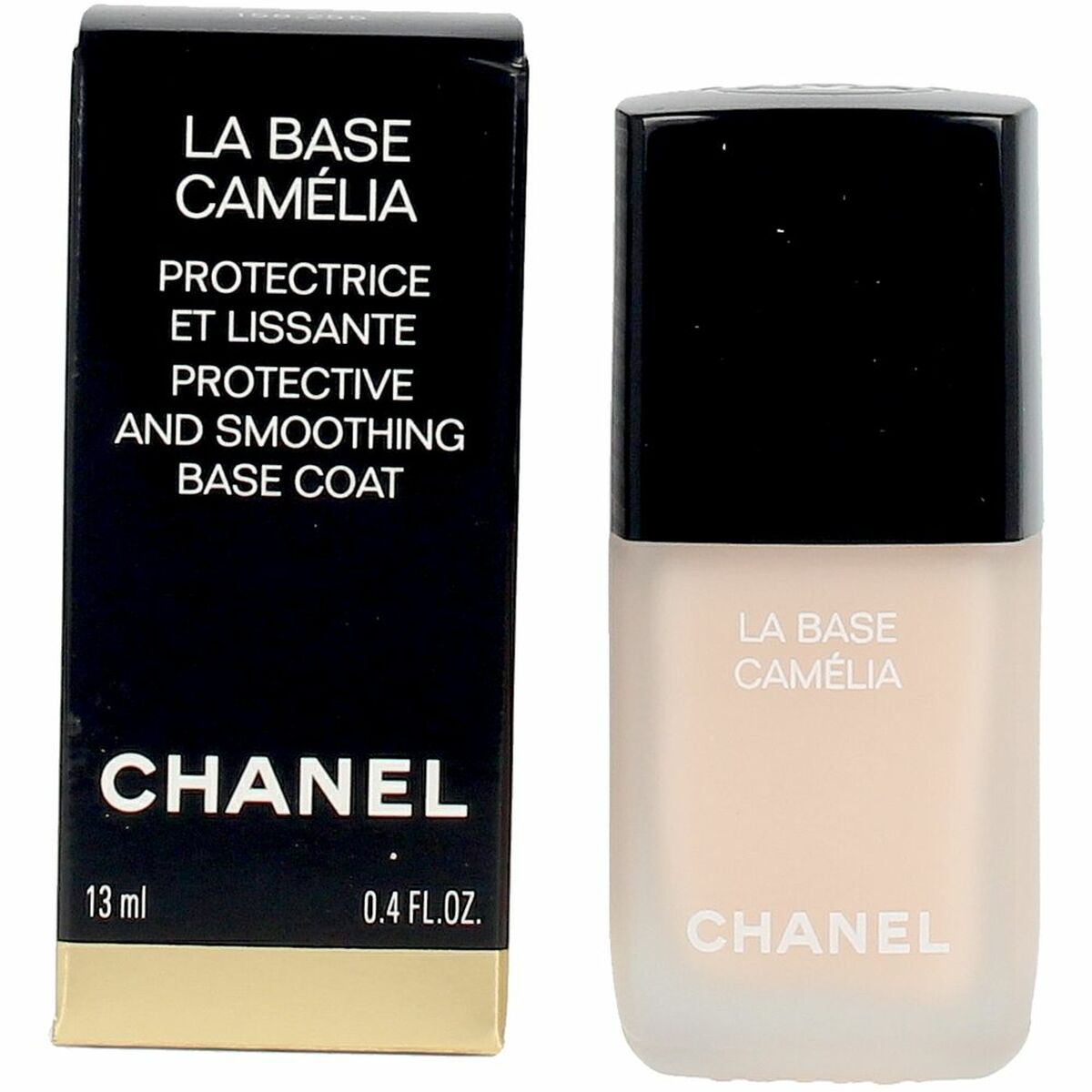 Flydende Make Up Base Chanel Camélia La Base Strengthening Care 13 ml produktemballage
