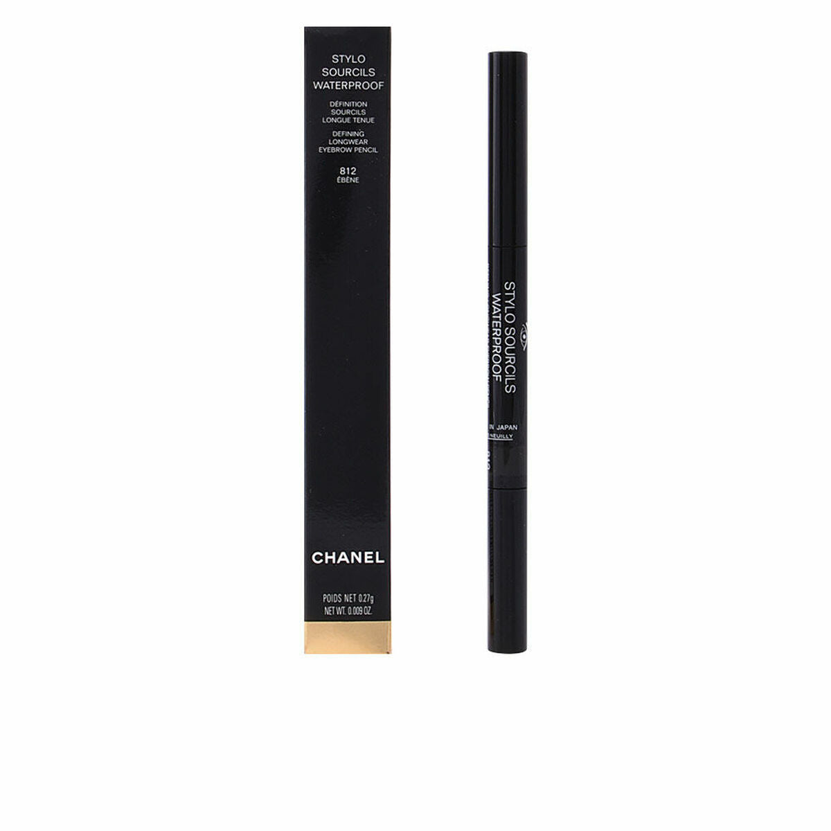 Øjenbrynsmake-up Chanel Stylo Sourcils 812-Ebène Nº 812-Ebene 0,27 g 0,27 g produktemballage