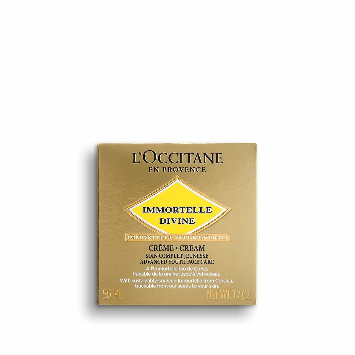 Ansigtscreme L'Occitane En Provence Siempreviva 50 ml hudplejeemballage