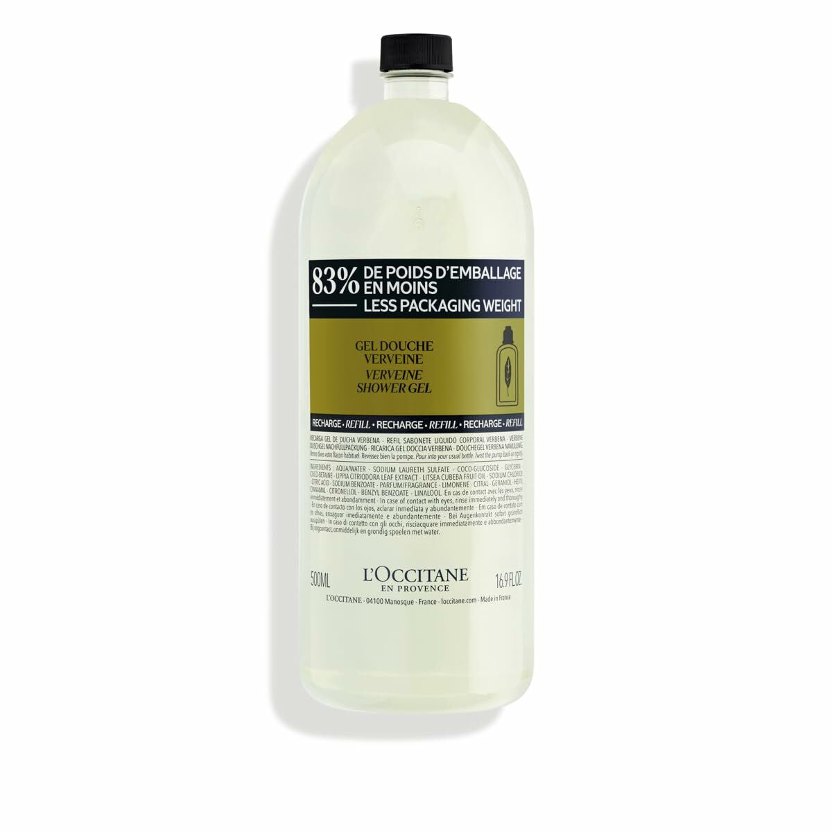 Shower Gel L'Occitane En Provence VERBENA 500 ml hudplejeemballage