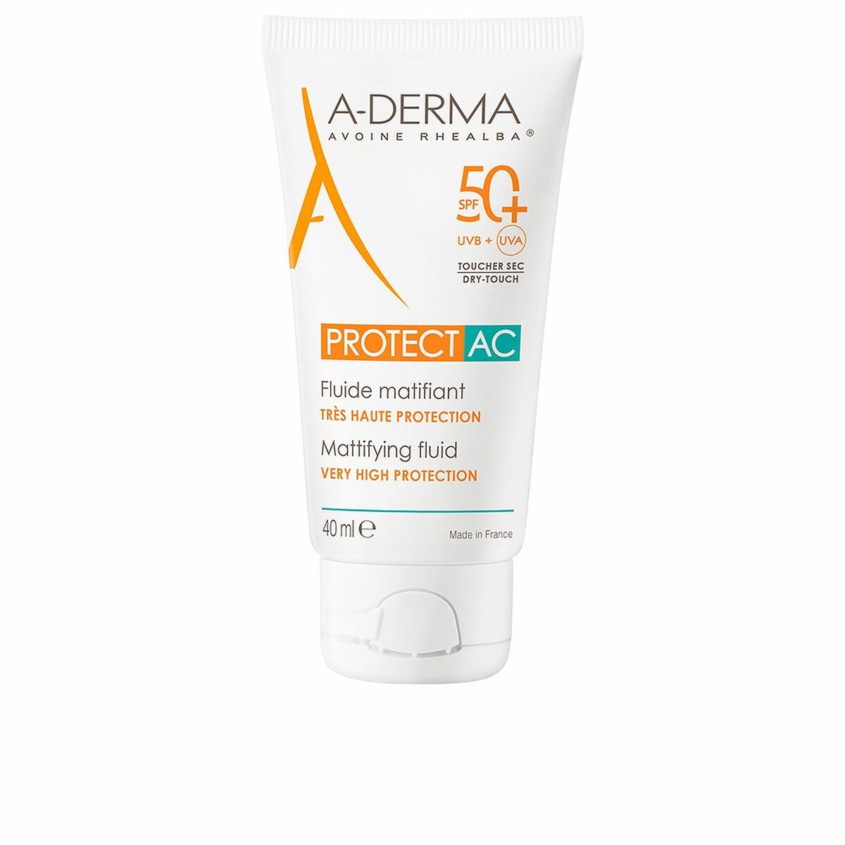 Fugtgivende Matt Liquid A-Derma Protect AC 40 ml til kvinder produktemballage