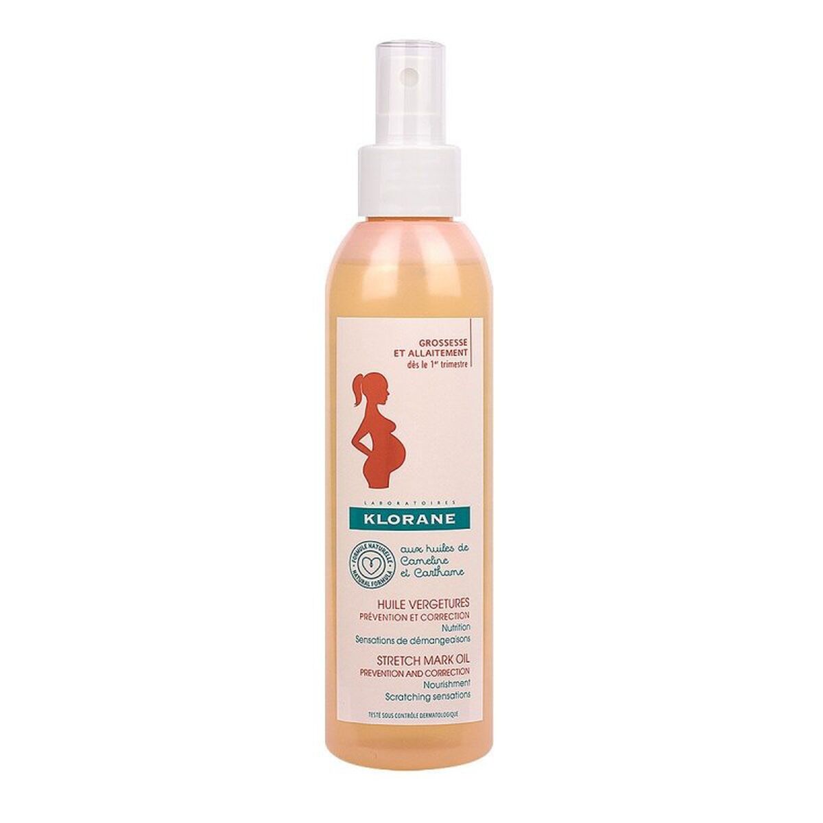 Anti-Stretch Mark Oil Klorane 200 ml produktemballage