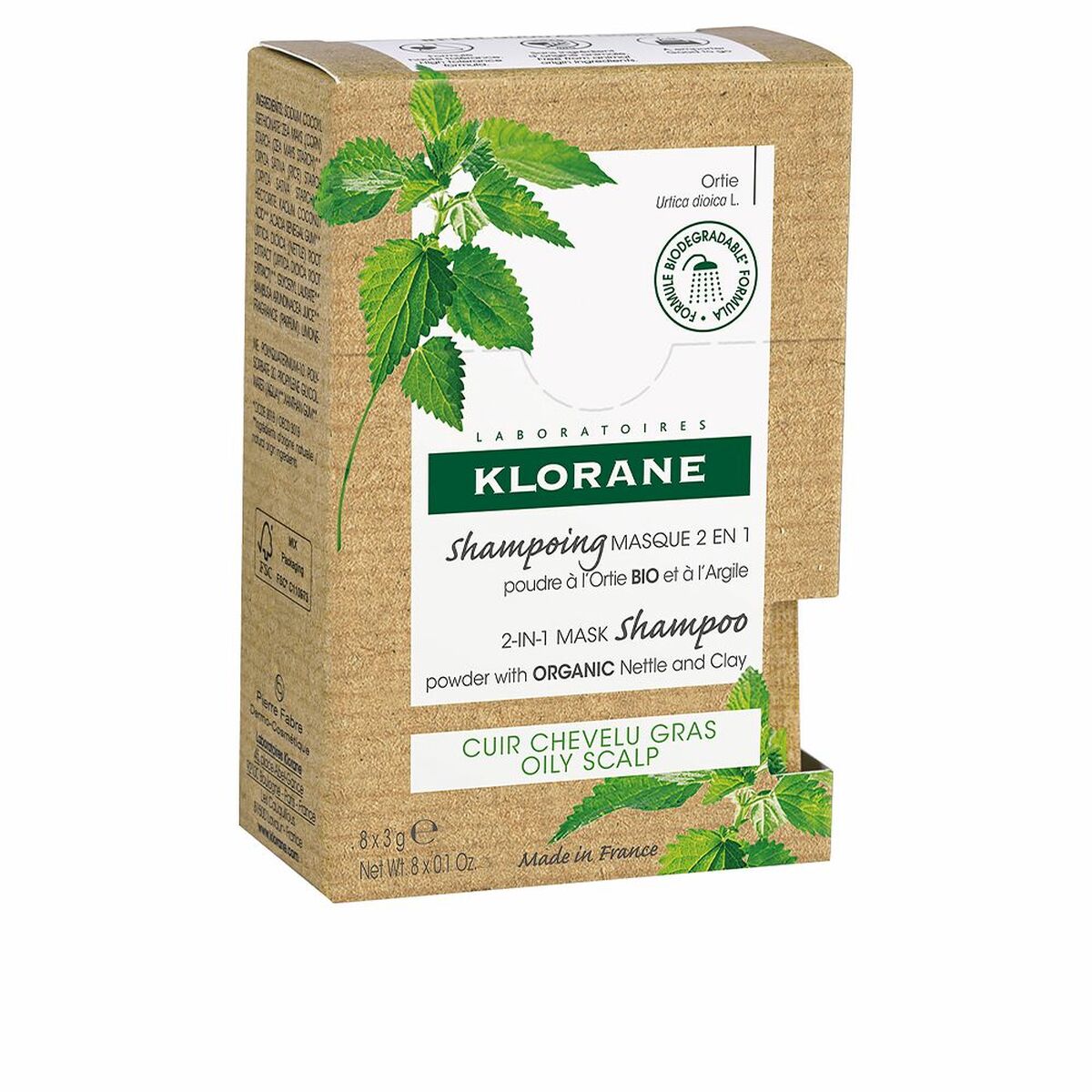 Shampoo Klorane 2-i-1 til kvinder shampooflaske