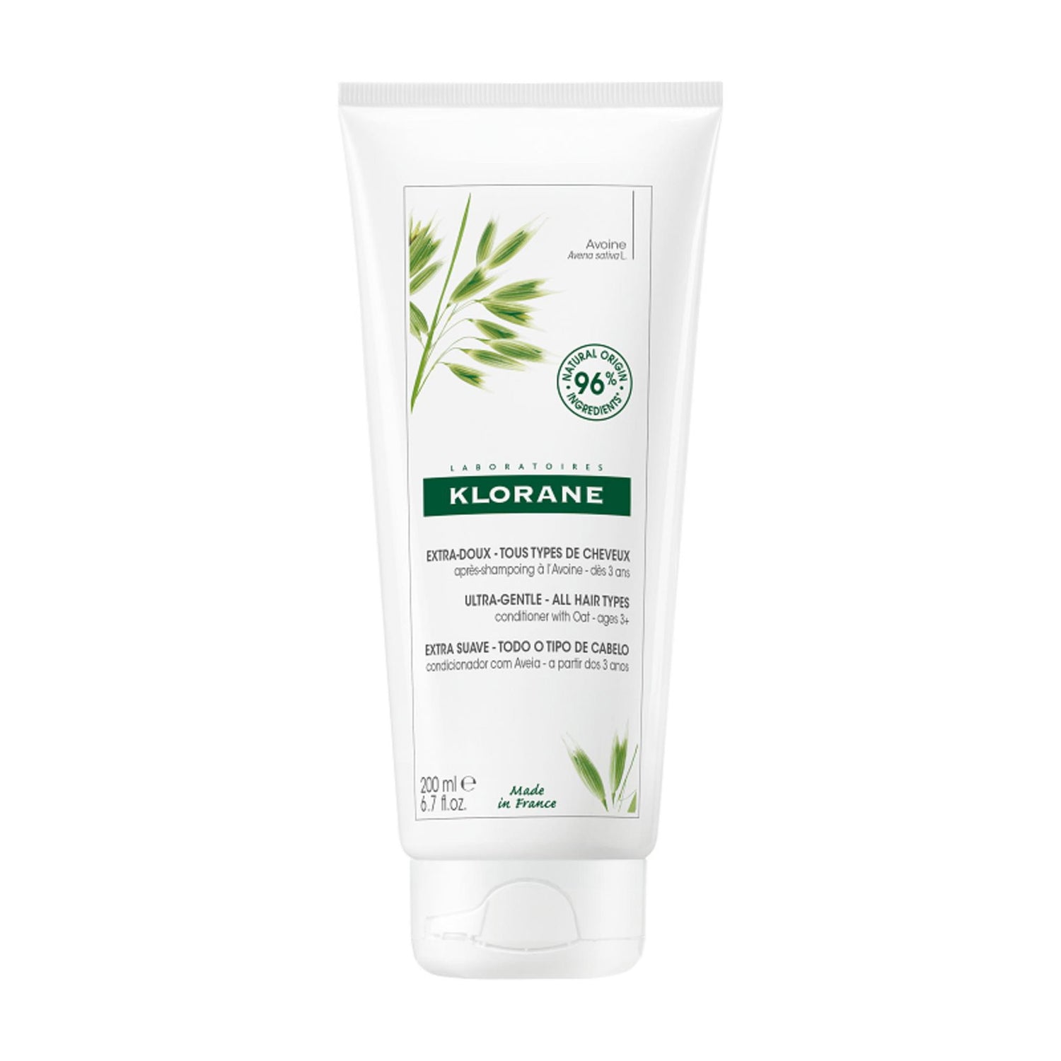 Klorane, Oat Milk, Oat, Hair Conditioner, Softens, 200 ml