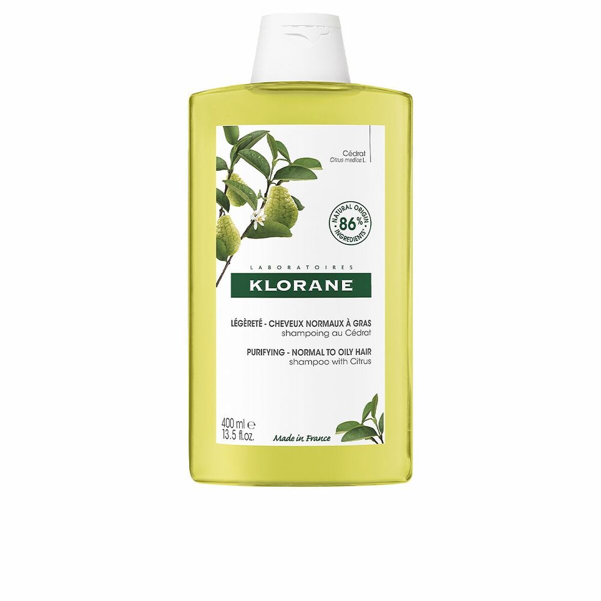 Shampoo Klorane Cidra Bio 400 ml til kvinder shampooflaske