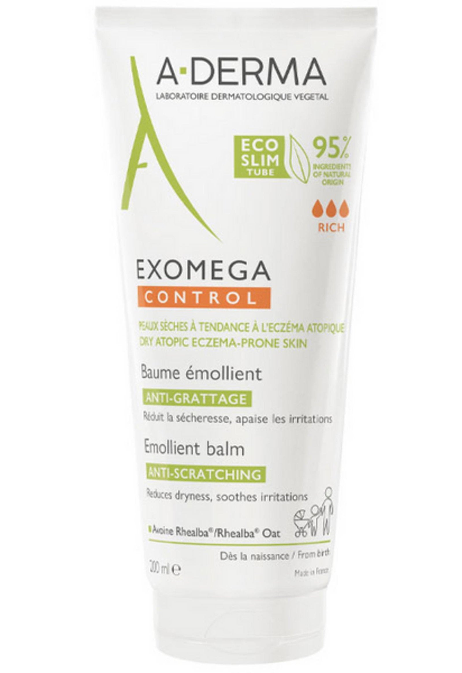 A-Derma, Exomega Control, Emollient, Balm, For Face, 40 ml