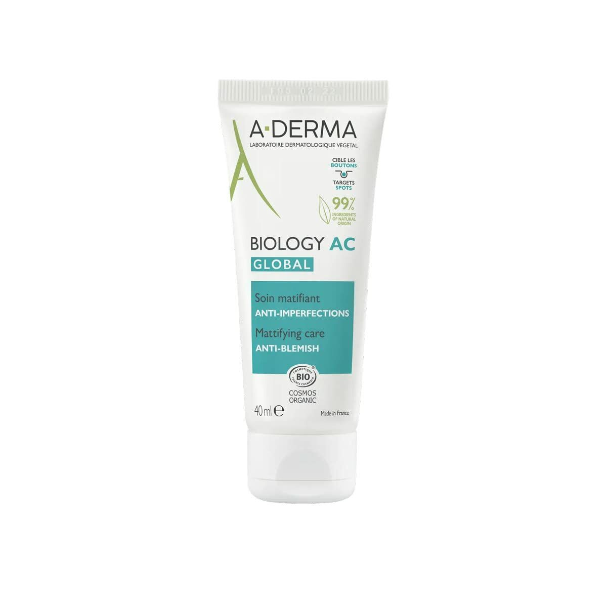Dagcreme A-Derma Biology Ac Global 40 ml hudplejeemballage