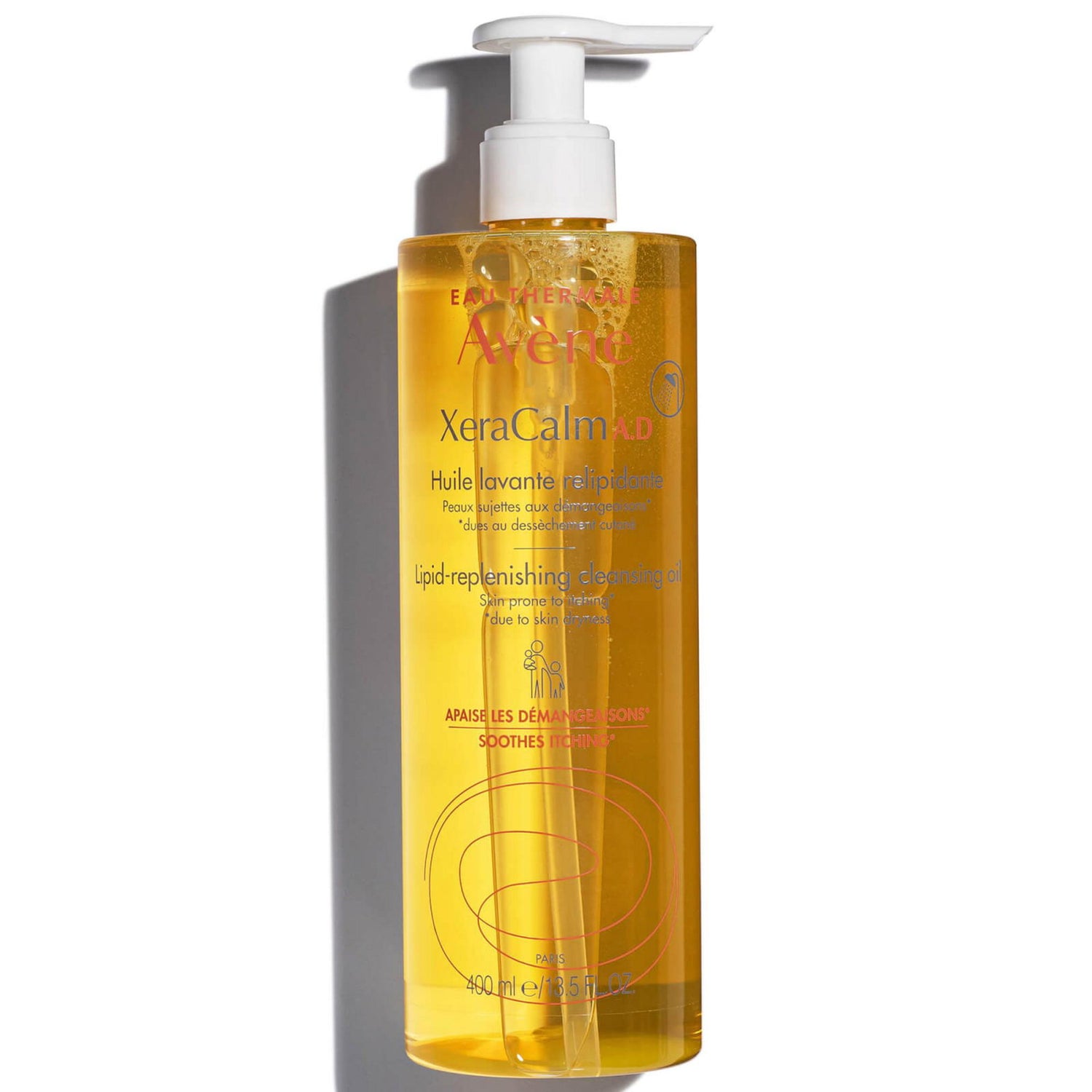 Avene, XeraCalm A.D, Lipid Replenishing, Shower Oil, Body, For Dry Skin, 400 ml
