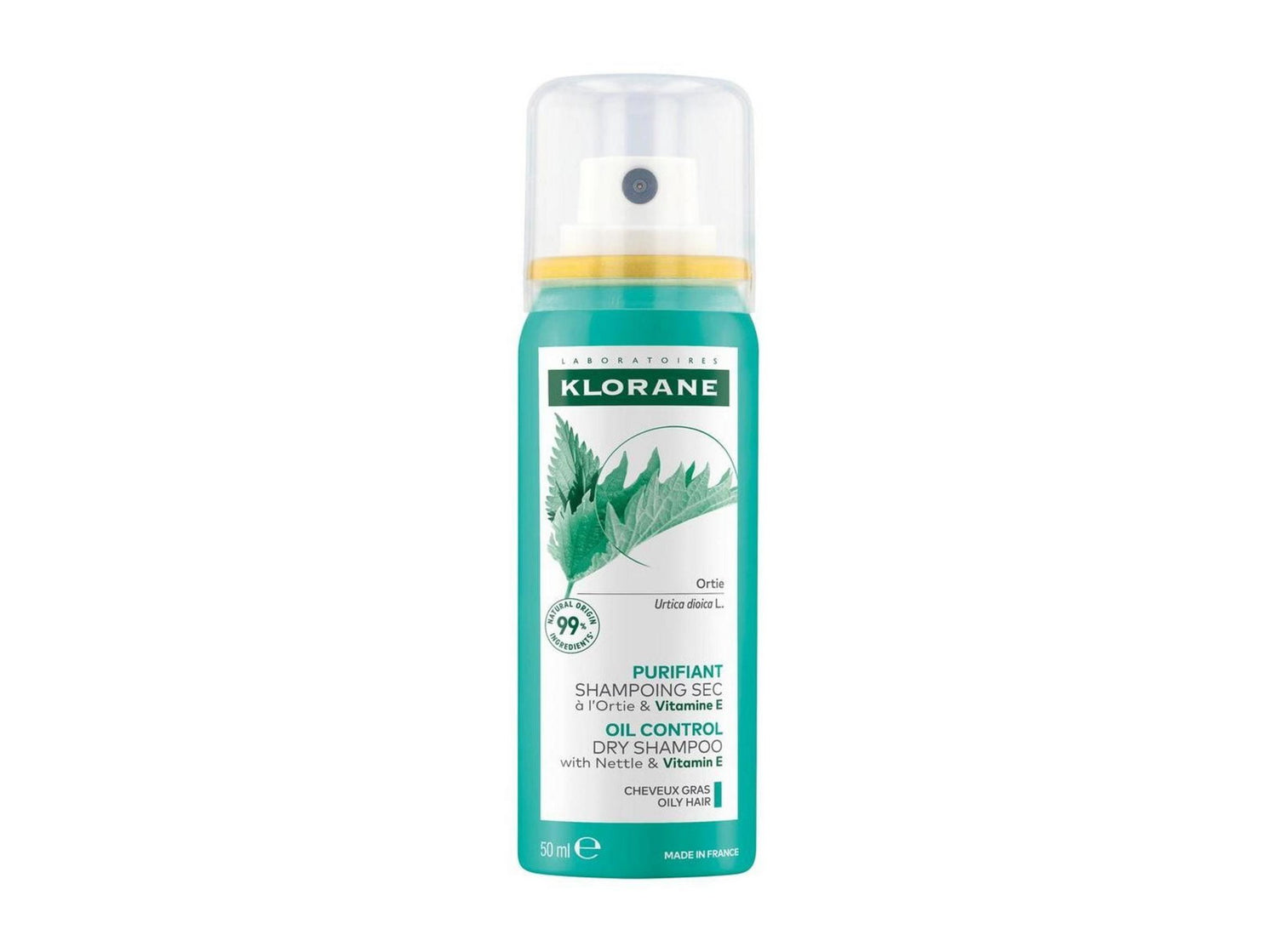 Klorane, Nettle, Vegan, Hair Dry Shampoo, Oil, 150 ml