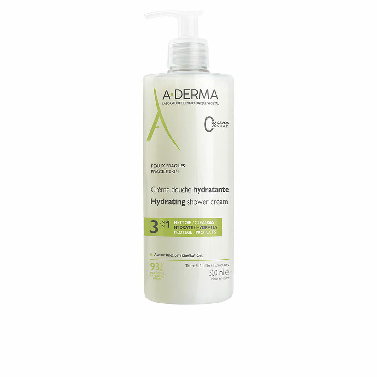 Brusecreme A-Derma LES UNDISPENSABLES 500 ml til kvinder hudplejeemballage