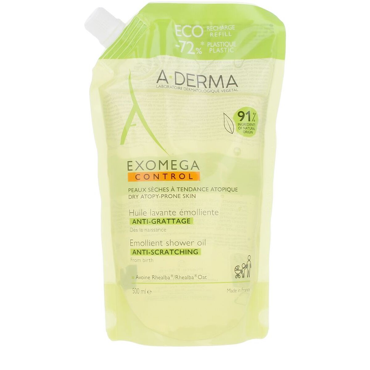 Shower Oil A-Derma EXOMEGA CONTROL 500 ml produktemballage