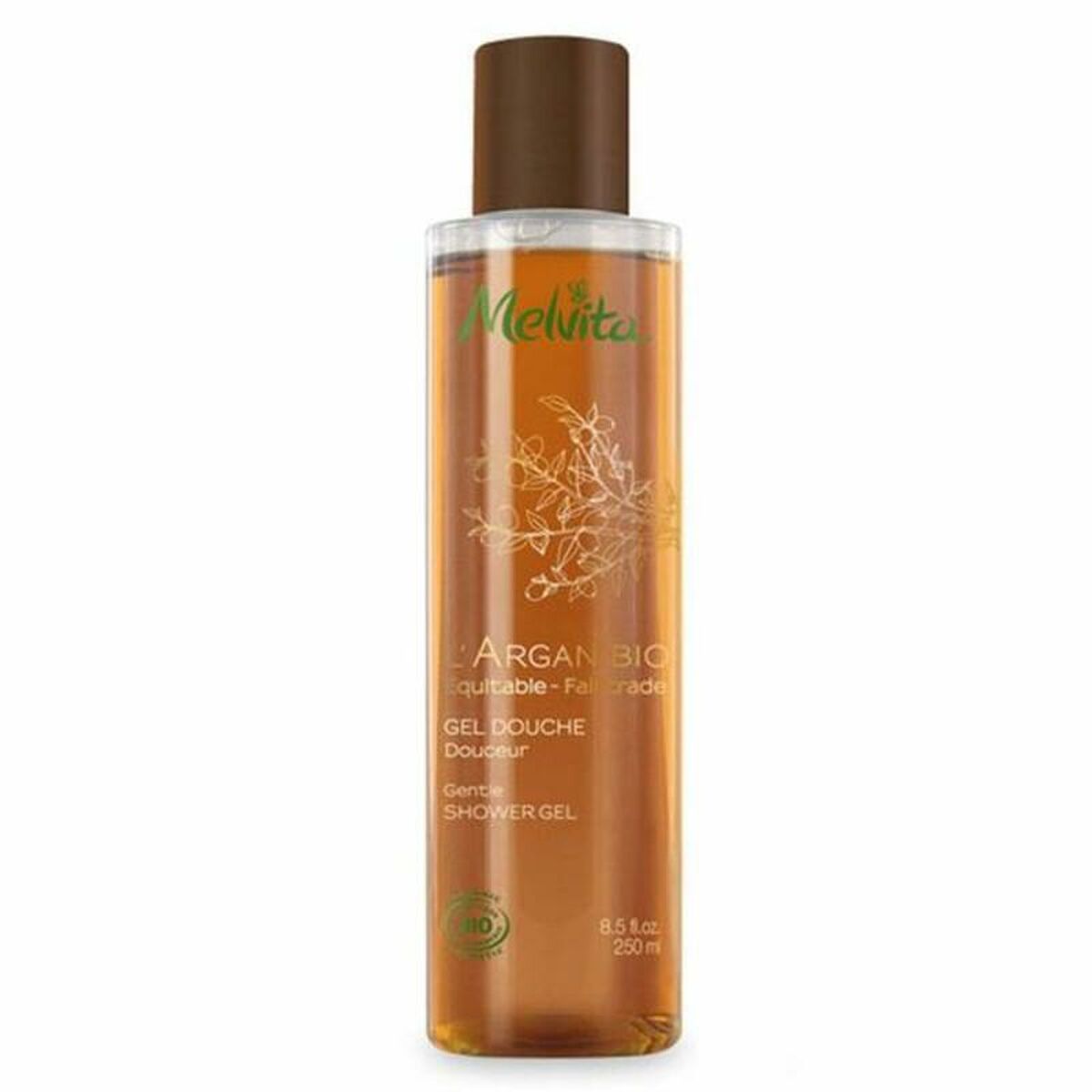 Shower Gel L'Argan Bio Melvita (250 ml) til kvinder hudpleje emballage