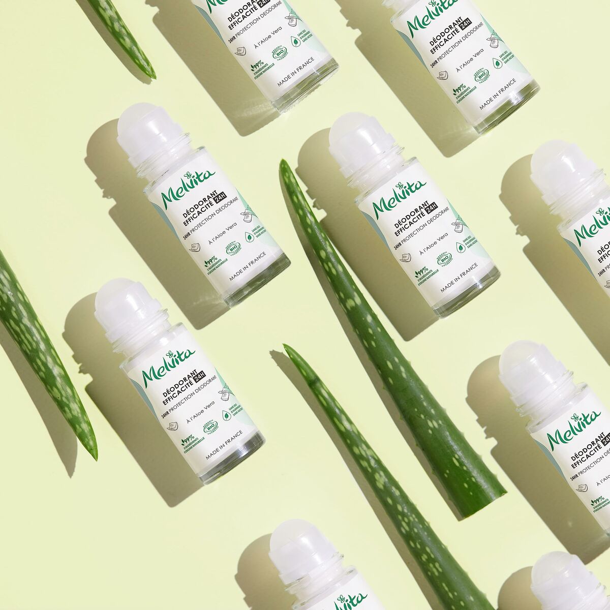 Roll-On Deodorant Melvita 50 ml Aloe Vera til kvinder produktemballage
