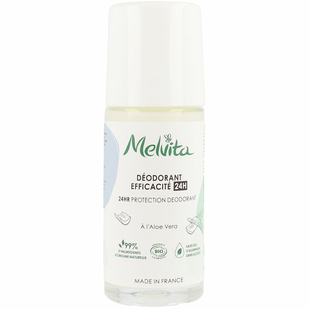 Roll-On Deodorant Melvita 50 ml Aloe Vera til kvinder produktemballage