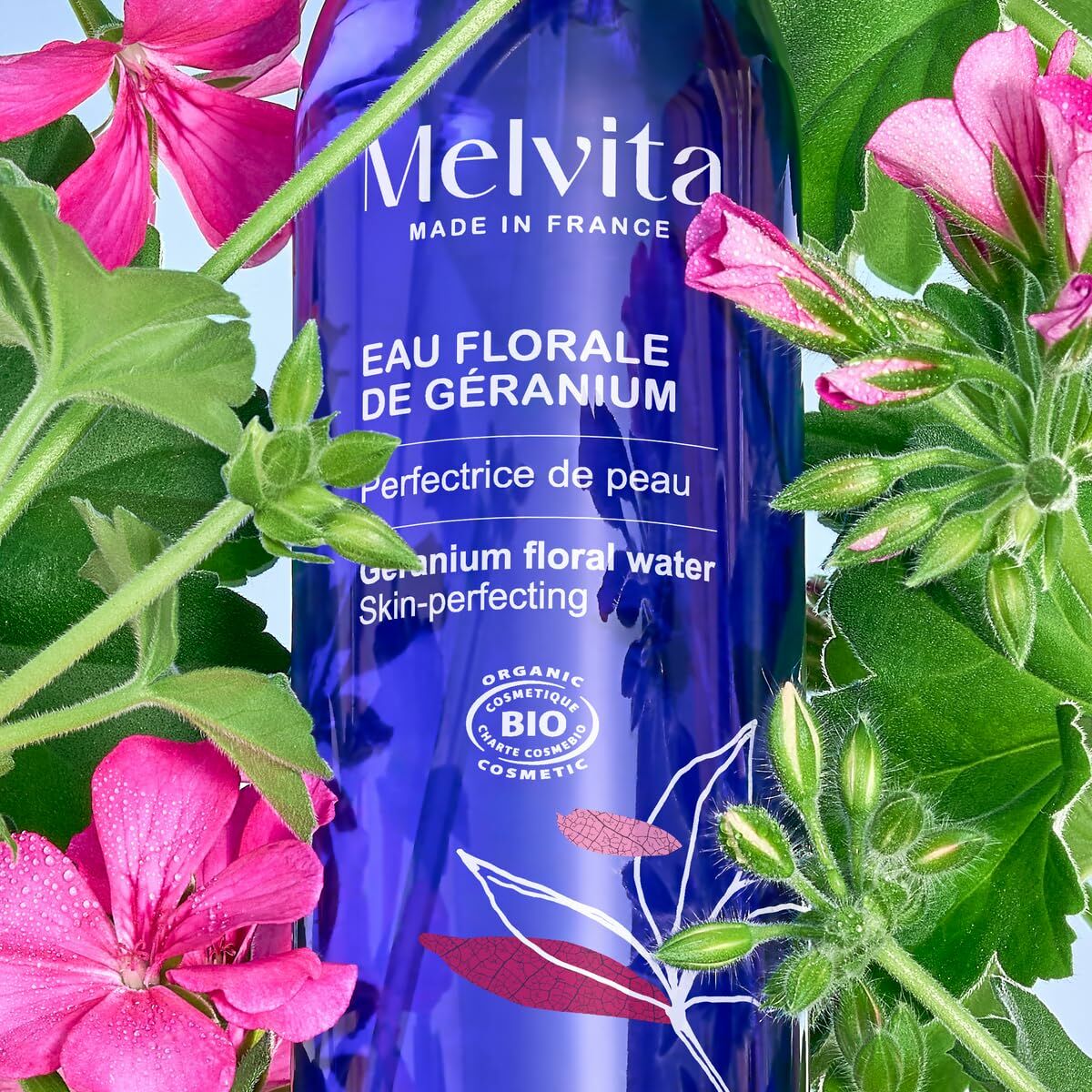 Ansigtsrensende gel Melvita EAU DE FLEURS 200 ml hudplejeemballage