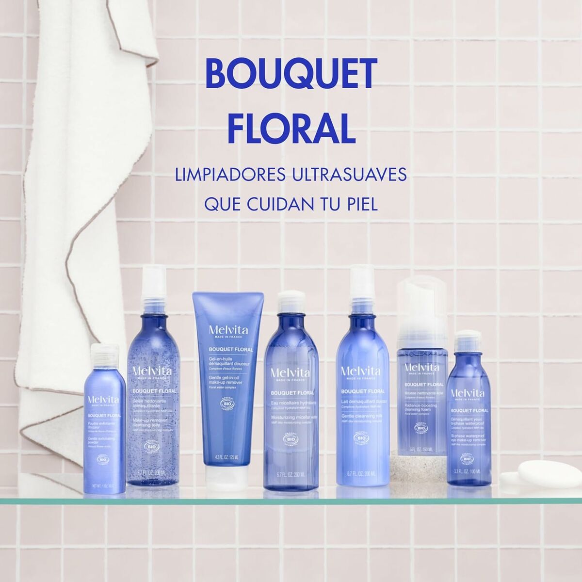 Facial Make Up Remover Melvita BOUQUET FLORAL DETOX produktemballage