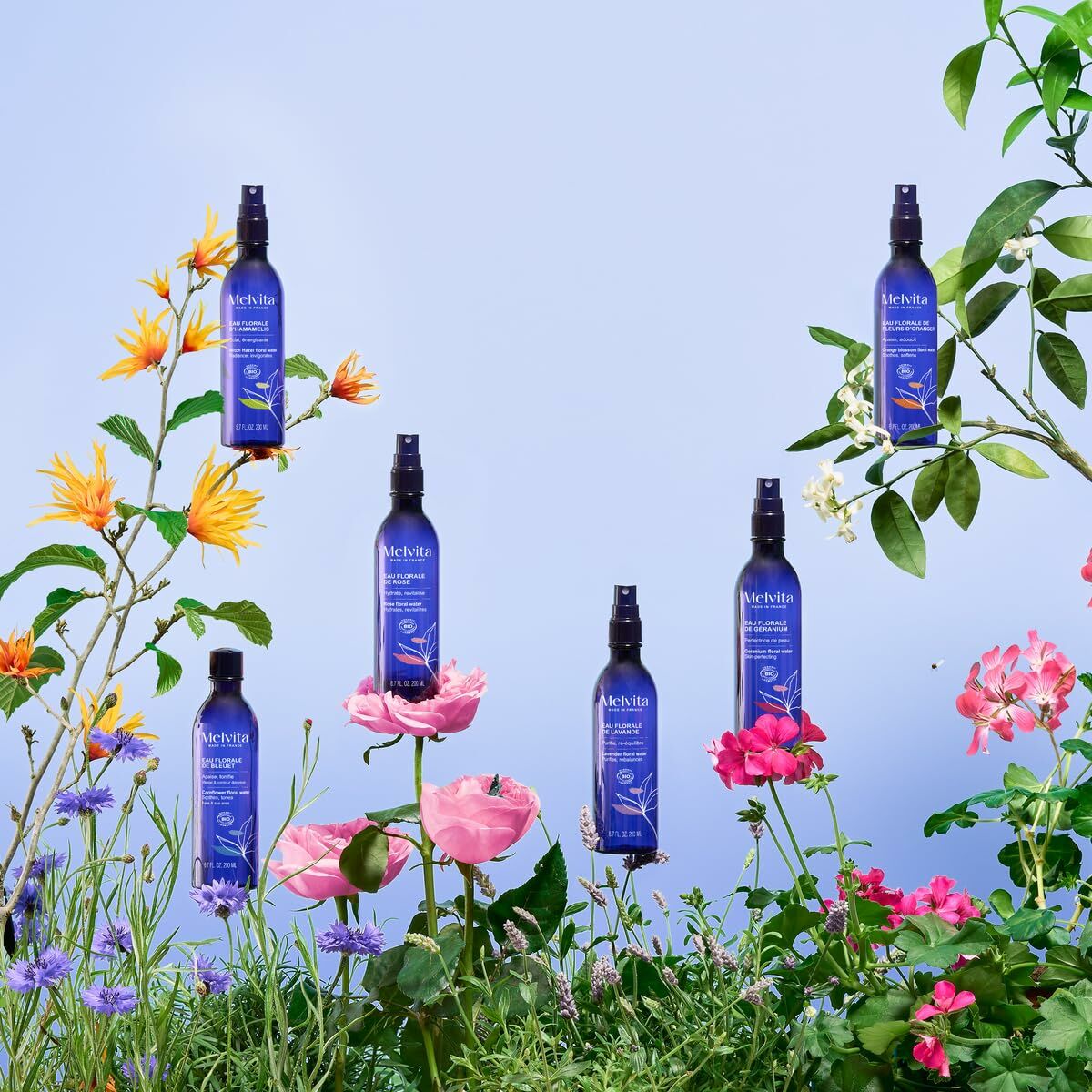 Ansigtsvand Melvita EAU DE FLEURS 200 ml produktemballage