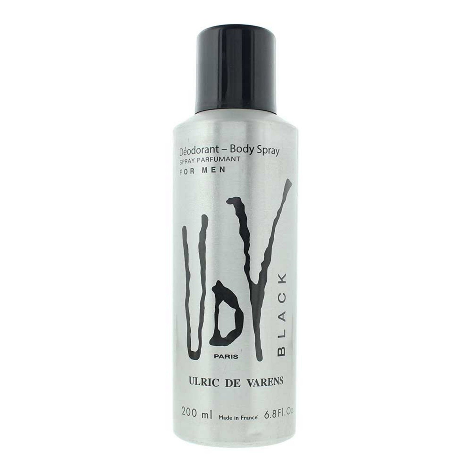 Ulric De Varens, Black, Deodorant Spray, For Men, 200 ml