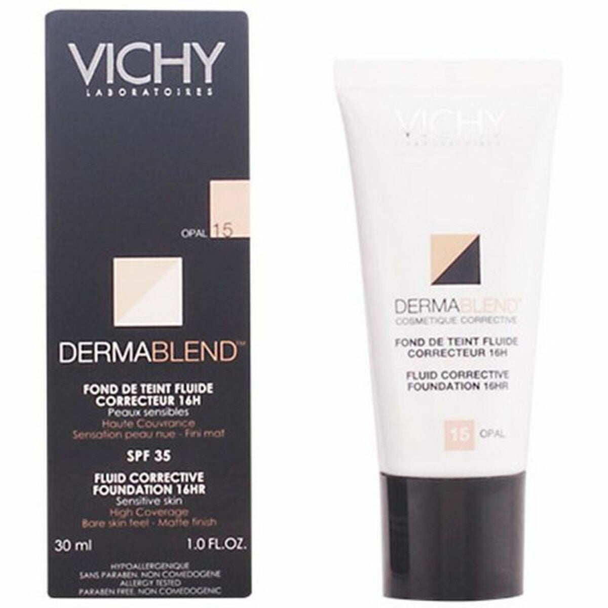 Fluid Foundation Make-up Dermablend Vichy Spf 35 30 ml makeup emballage